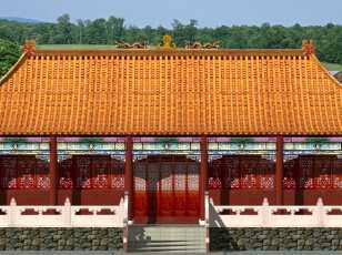 某寺廟工程設(shè)計效果圖免費下載 - 園林古建 - 土木工程網(wǎng)