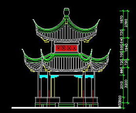 八角四方重檐亭園林古建施工圖紙免費(fèi)下載 園林古建